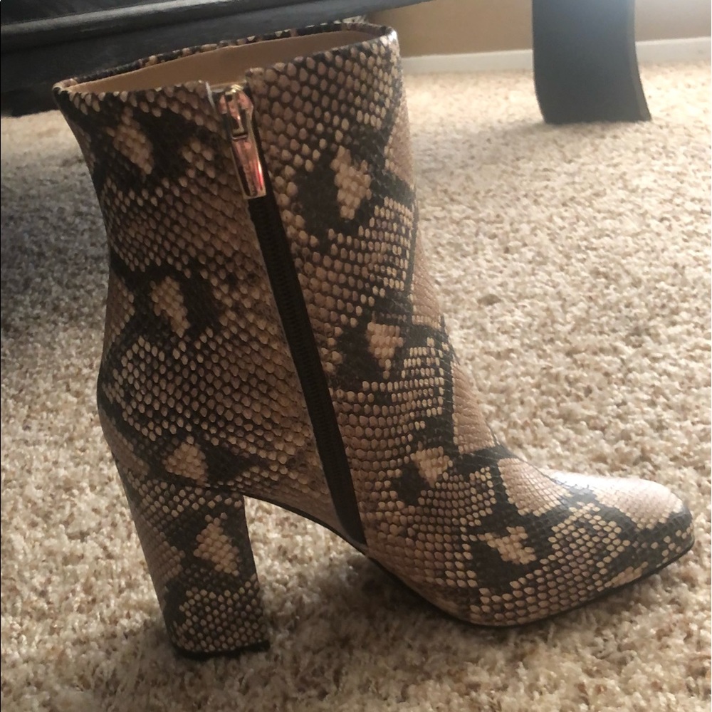 Snake Print Booties - Picture 2 of 3